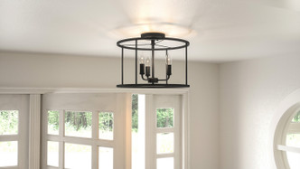 Abner Three Light Semi Flush Mount (ABR1714MBK)