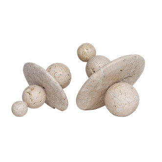 Quarried Stone Sculptures, Set/2 (17150)
