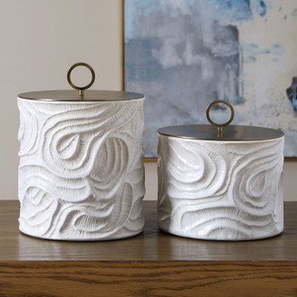 Ivory Tide Canisters, Set/2 (18395)
