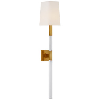 Visual Comfort Signature - CHD 2902AB/CG-L - One Light Wall Sconce - Reagan - Antique-Burnished Brass And Crystal