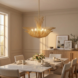 Dorelle Six Light Chandelier (LXC1196GD)