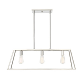 Savoy House - 1-326-3-109 - Three Light Linear Chandelier - Denton - Polished Nickel