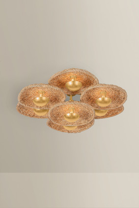 Colline Seven Light Semi Flush Mount (596-26-VGL)