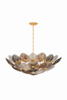 Corbett Lighting - 597-36-VGL - 12 Light Chandelier - Rubellite - Vintage Gold Leaf