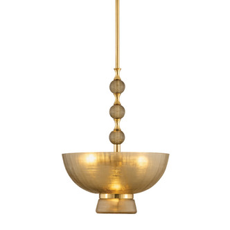 Hudson Valley - 3464-AGB - Four Light Pendant - Maplewood - Aged Brass