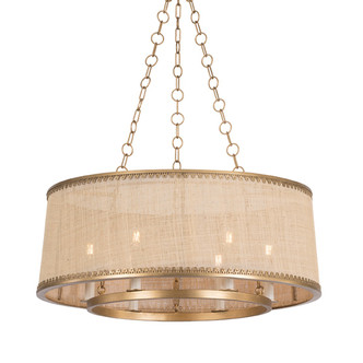 Hudson Valley - 5266-PGL - Six Light Pendant - Haines Falls - Patina Gold Leaf