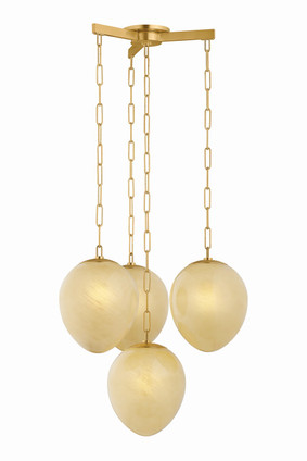 Hudson Valley - 7404-AGB - Four Light Chandelier - Cherrytown - Aged Brass