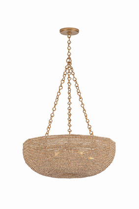Hudson Valley - 8805-PGL - Five Light Chandelier - Oliverea - Patina Gold Leaf