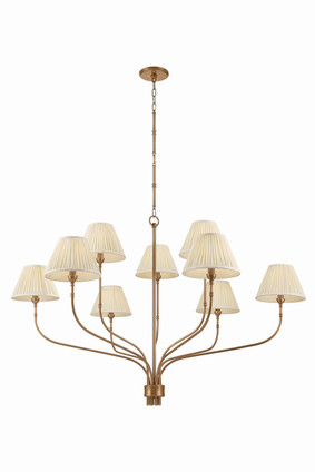 Hudson Valley - 9349A-PBR - Nine Light Chandelier - Garnerville - Patina Brass