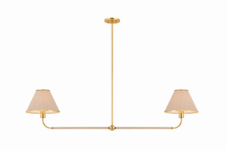 Hudson Valley - 9832-AGB - Two Light Linear Pendant - Shore Road - Aged Brass