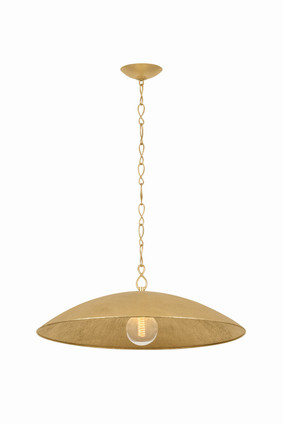 Hudson Valley - BKO1401-VGL/GLI - One Light Pendant - Eve - Vintage Gold Leaf