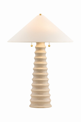 Hudson Valley - L1462-AGB/CRK - Two Light Table Lamp - Franconia - Aged Brass