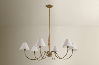 Bennie Six Light Chandelier (H1163806-PBR)