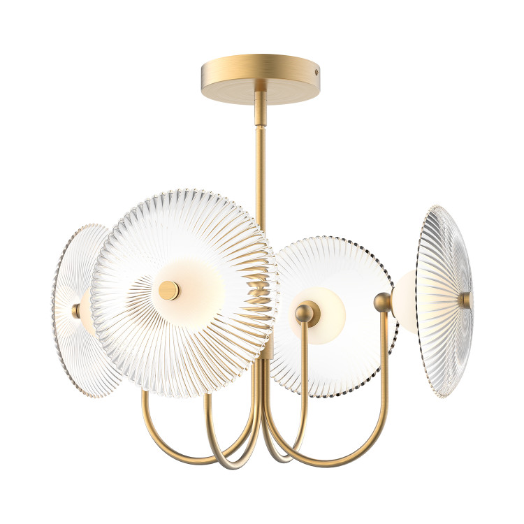 manufacturer_finish:Brushed Gold/Clear Ribbed Glass|manufacturer_glass:Clear Ribbed Glass + Matte Opal Glass