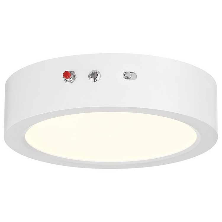 Access - 20881LEDCSEM-WH/ACR - LED Flush Mount - Slim Color Selectable Emergency Battery Backup - White