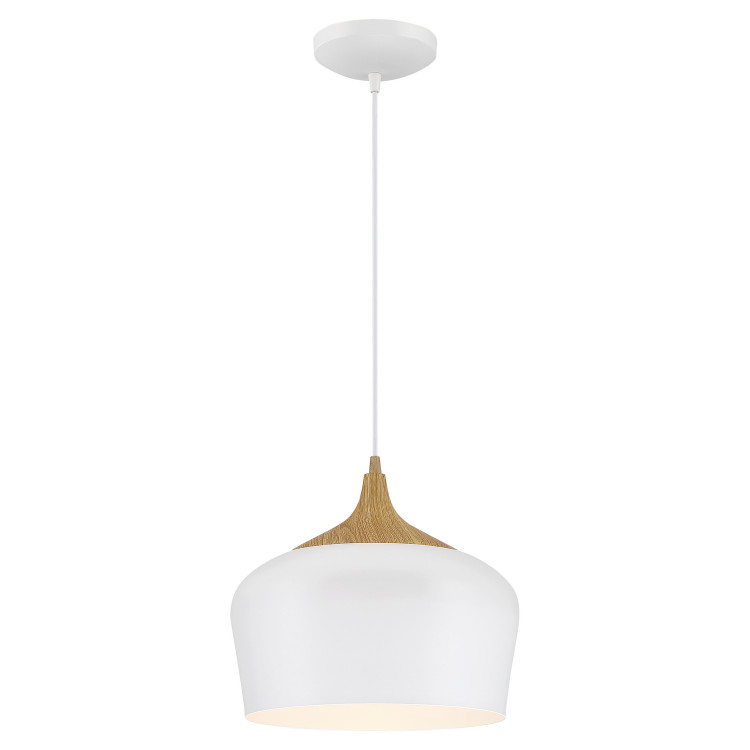 Access - 52057LEDDLP-WH/WGN - LED Pendant - Blend - White w/Wood Grain
