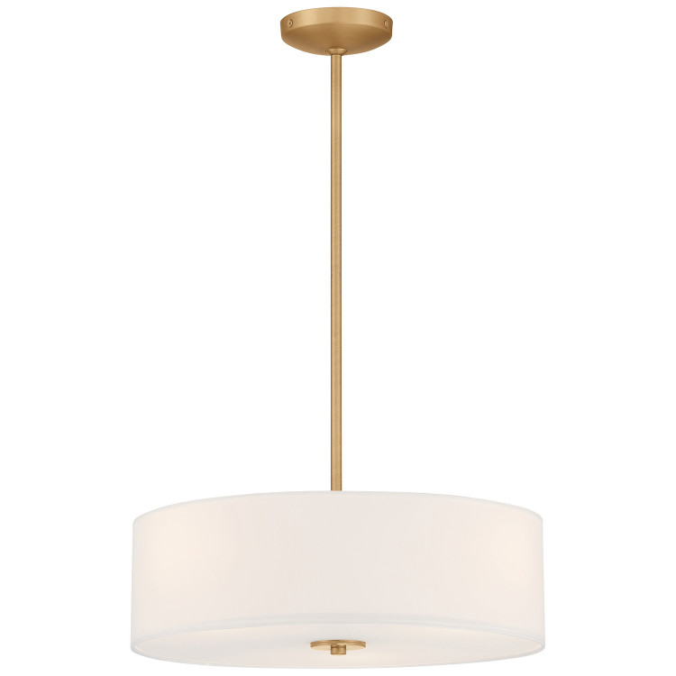 Access - 64065LEDDLP-ABB/WH - LED Pendant or Semi-Flush - Mid Town - Antique Brushed Brass