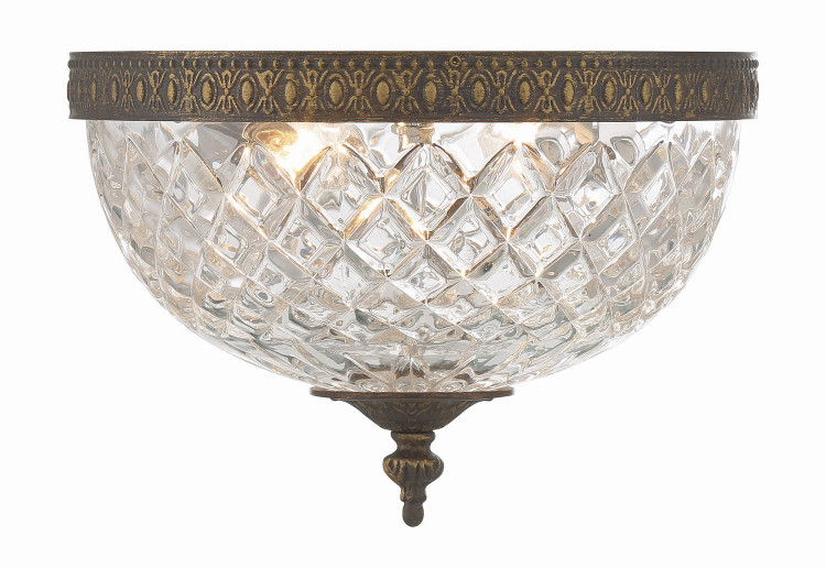 Crystorama - 117-10-EB - Two Light Flush Mount - Radley - English Bronze