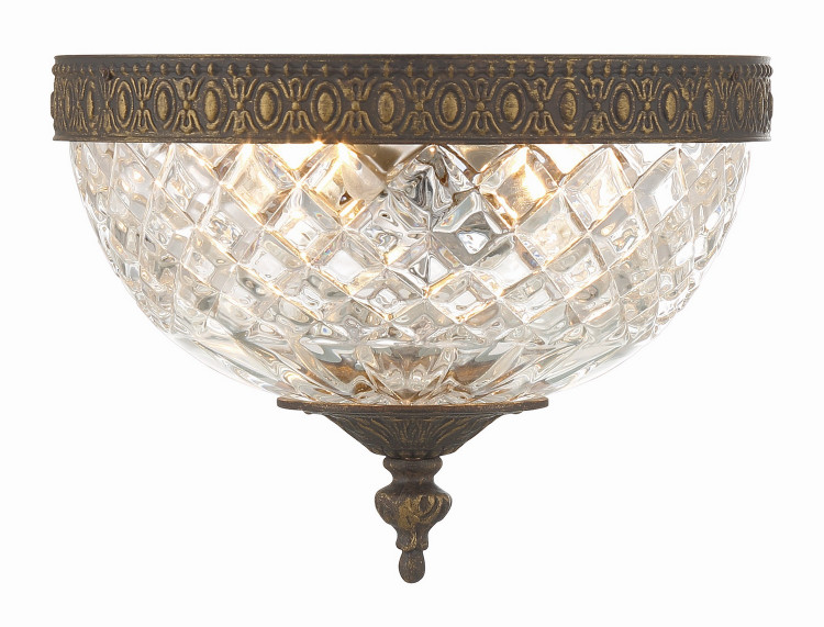 Crystorama - 117-8-EB - Two Light Flush Mount - Radley - English Bronze