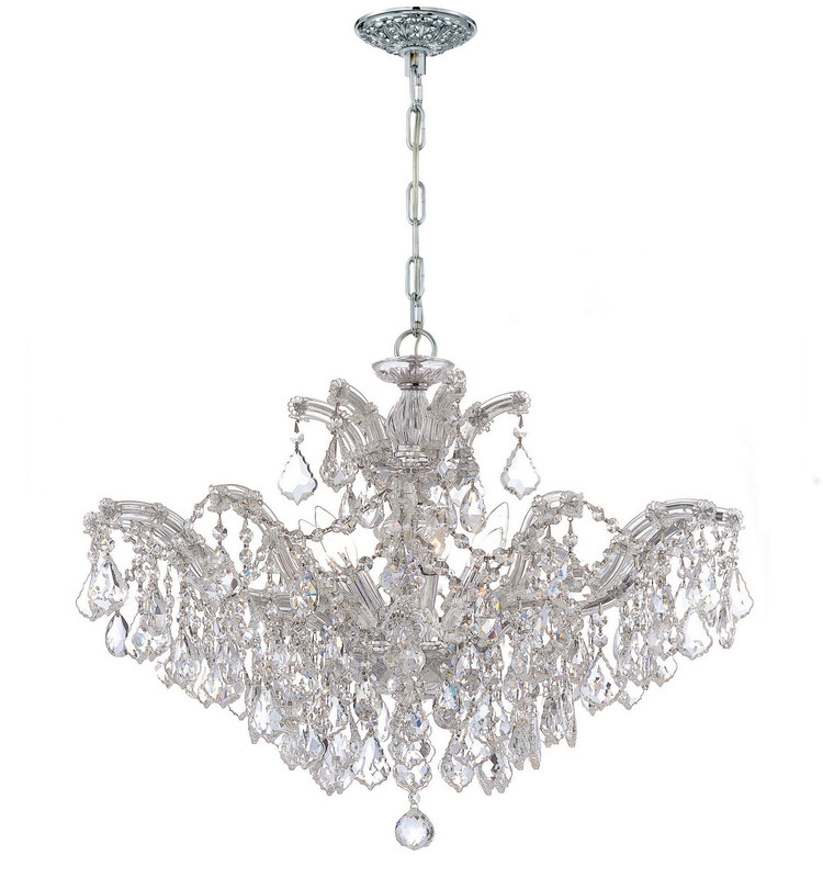 Crystorama - 4439-CH-CL-S - Six Light Chandelier - Maria Theresa - Polished Chrome