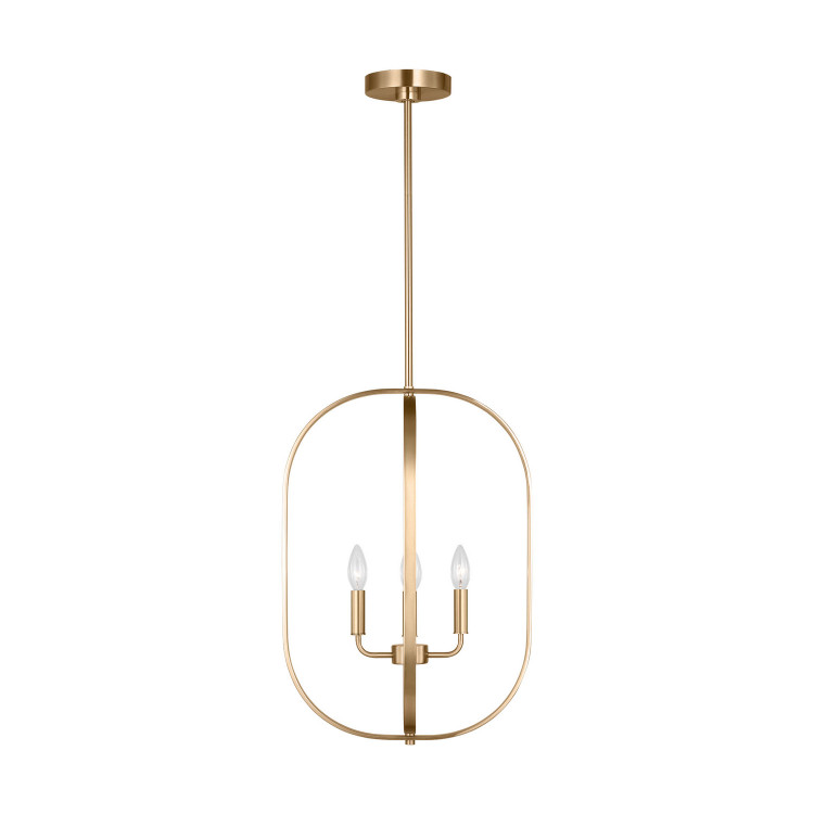 Generation Lighting - GLC1304SB - Four Light Chandelier - Loretto - Satin Brass