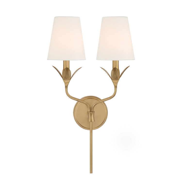 Crystorama - 562-GA - Two Light Wall Sconce - Broche - Antique Gold