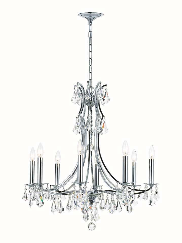 Crystorama - 5938-CH-CL-S - Eight Light Chandelier - Cedar - Polished Chrome