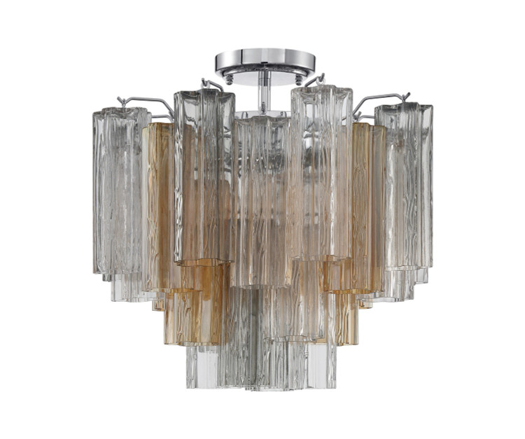 Crystorama - ADD-300-CH-AU_CEILING - Four Light Semi Flush Mount - Addis - Polished Chrome