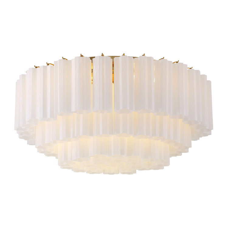 Crystorama - ADD-331-AG-WH - 16 Light Flush Mount - Addis - Aged Brass