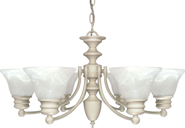 Nuvo Lighting - 60-359 - Six Light Chandelier - Empire - Textured White