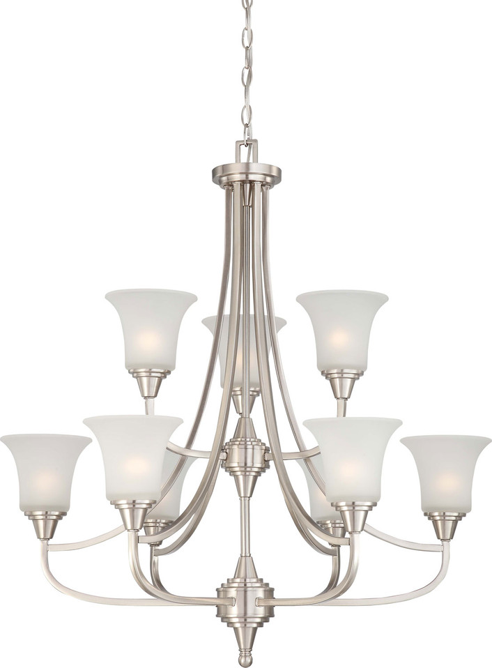 Nuvo Lighting - 60-4149 - Nine Light Chandelier - Surrey - Brushed Nickel