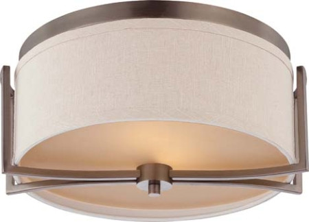 Nuvo Lighting - 60-4861 - Two Light Flush Mount - Gemini - Hazel Bronze