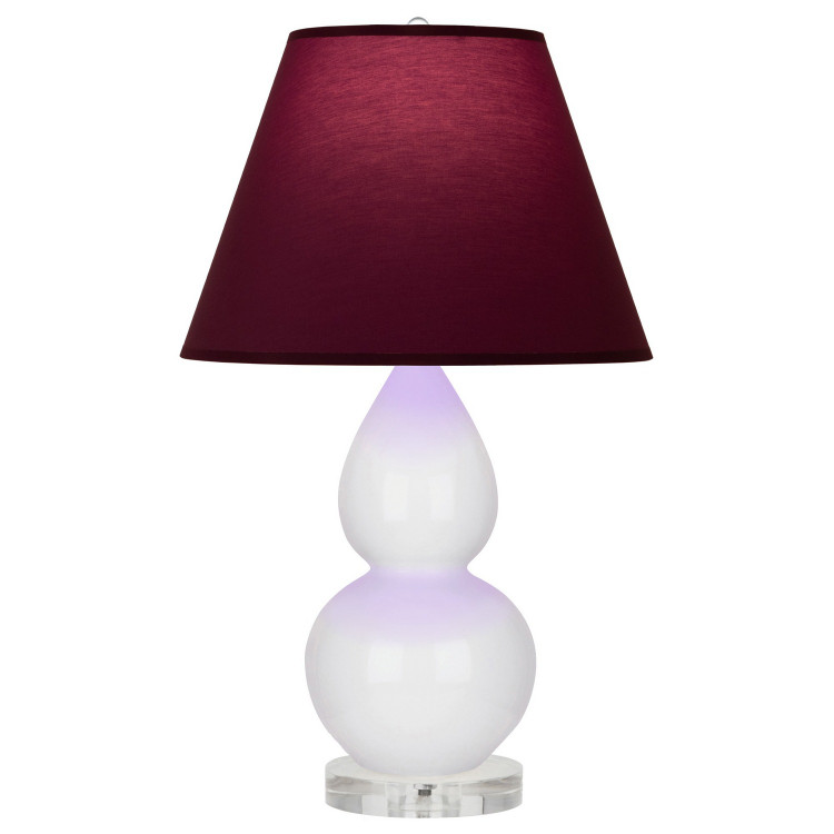 Robert Abbey - DY13P - One Light Accent Lamp - Small Double Gourd - Daisy Glazed Ceramic w/Lucite
