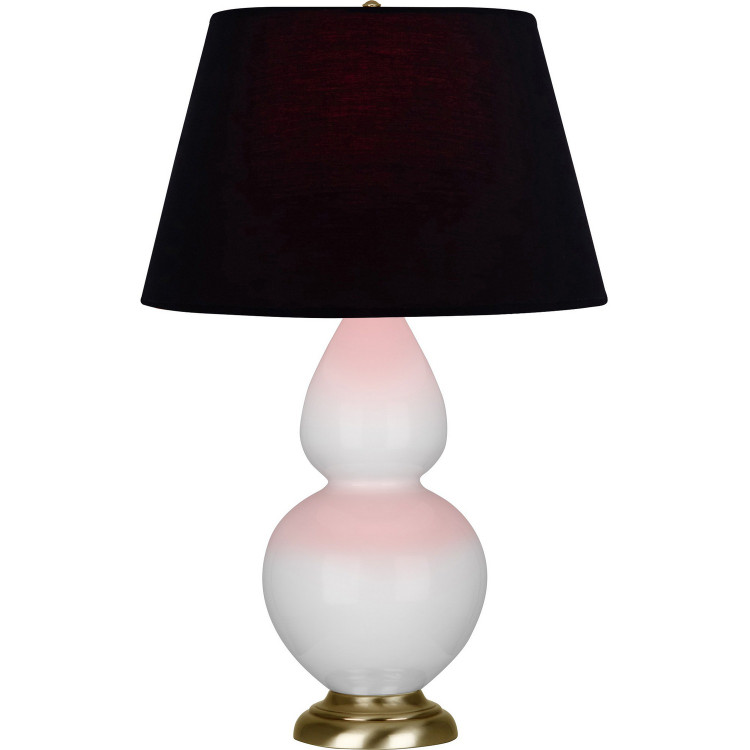 Robert Abbey - DY20K - One Light Table Lamp - Double Gourd - Daisy Glazed Ceramic w/Antique Natural Brass