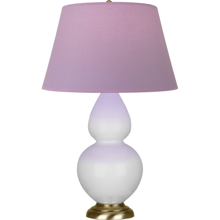 Robert Abbey - DY20L - One Light Table Lamp - Double Gourd - Daisy Glazed Ceramic w/Antique Natural Brass