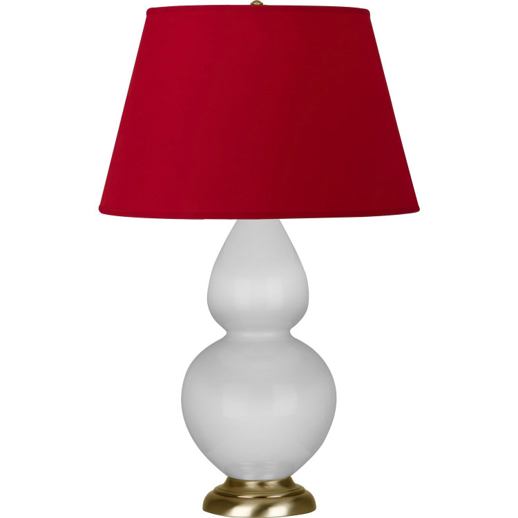Robert Abbey - DY20R - One Light Table Lamp - Double Gourd - Daisy Glazed Ceramic w/Antique Natural Brass