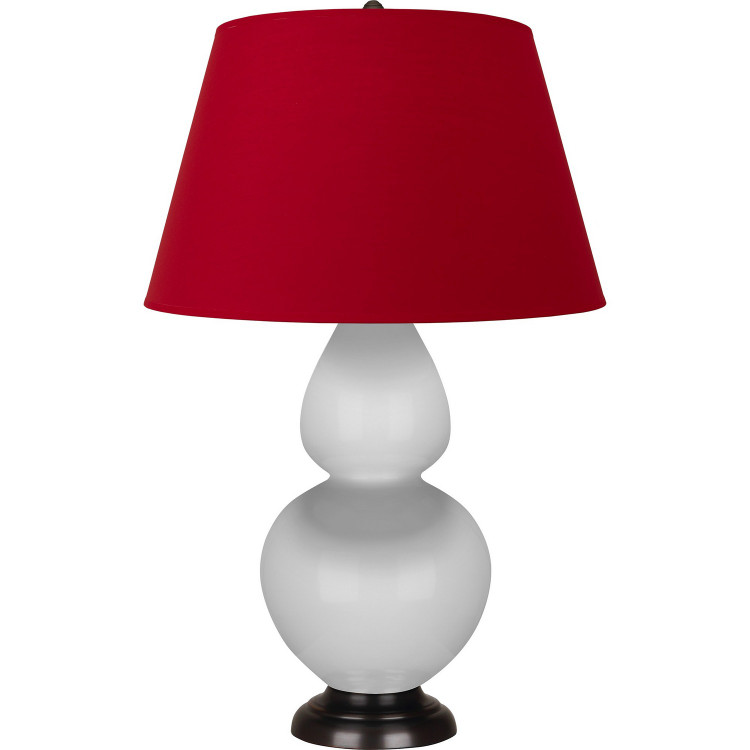 Robert Abbey - DY21R - One Light Table Lamp - Double Gourd - Daisy Glazed Ceramic w/Deep Patina Bronze