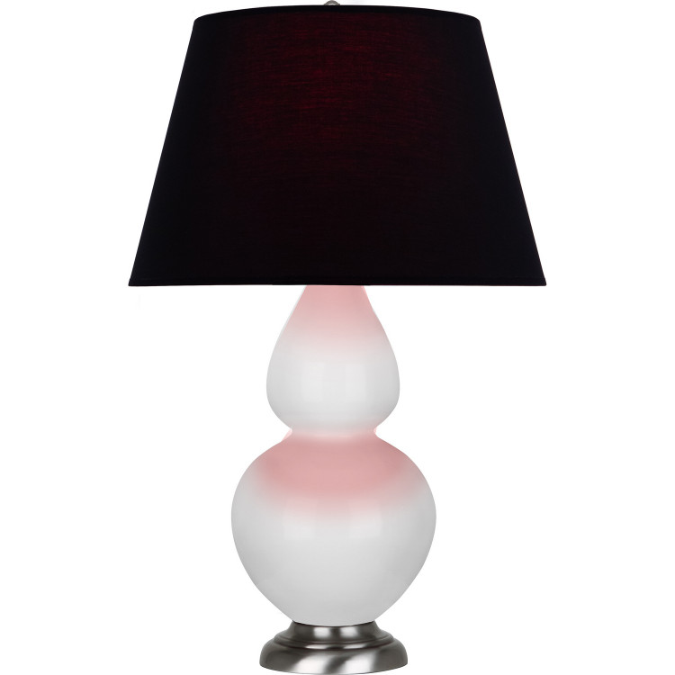 Robert Abbey - DY22K - One Light Table Lamp - Double Gourd - Daisy Glazed Ceramic w/Antique Silver