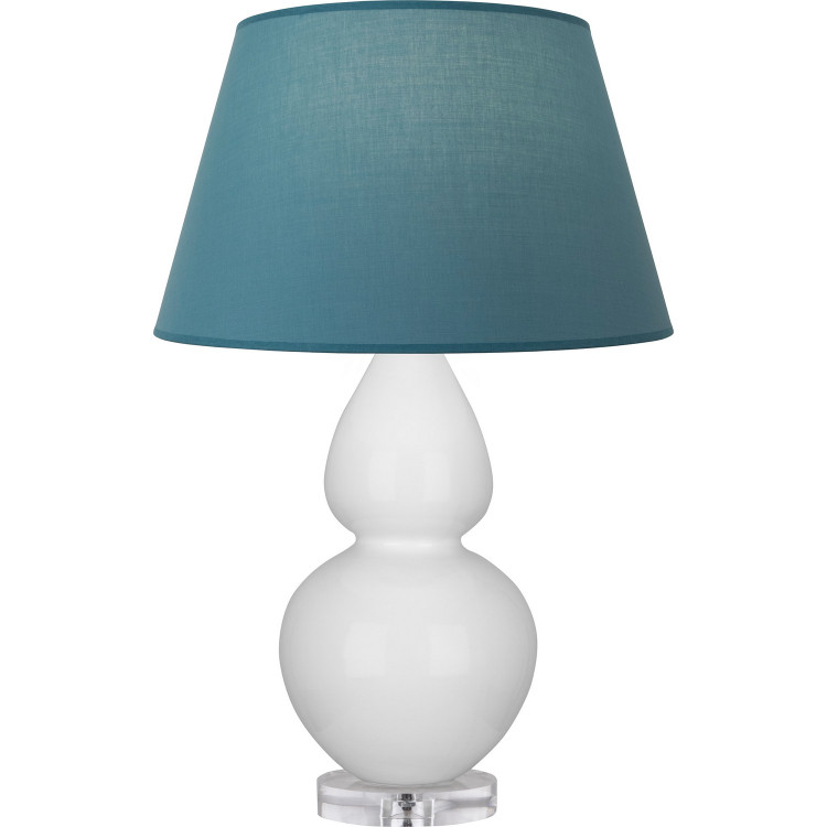 Robert Abbey - DY23B - One Light Table Lamp - Double Gourd - Daisy Glazed Ceramic w/Lucite