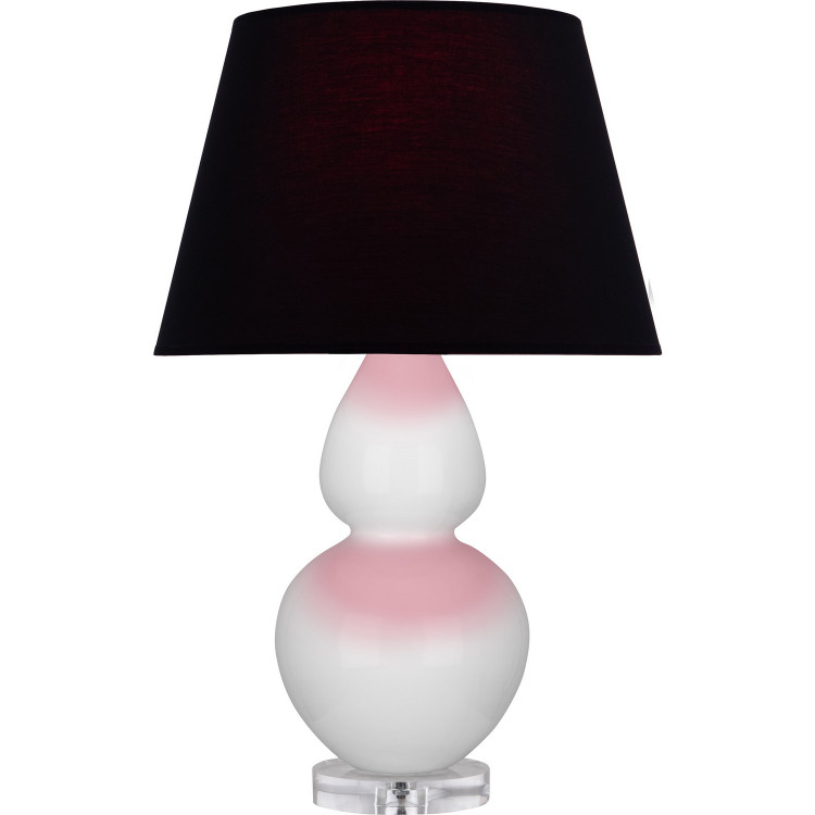 Robert Abbey - DY23K - One Light Table Lamp - Double Gourd - Daisy Glazed Ceramic w/Lucite