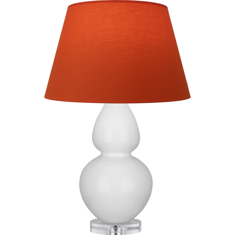 Robert Abbey - DY23T - One Light Table Lamp - Double Gourd - Daisy Glazed Ceramic w/Lucite
