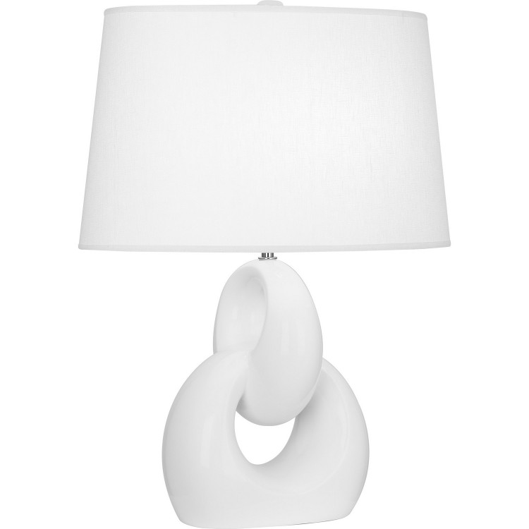 Robert Abbey - DY981 - One Light Table Lamp - Fusion - Daisy Glazed Ceramic w/Polished Nickel