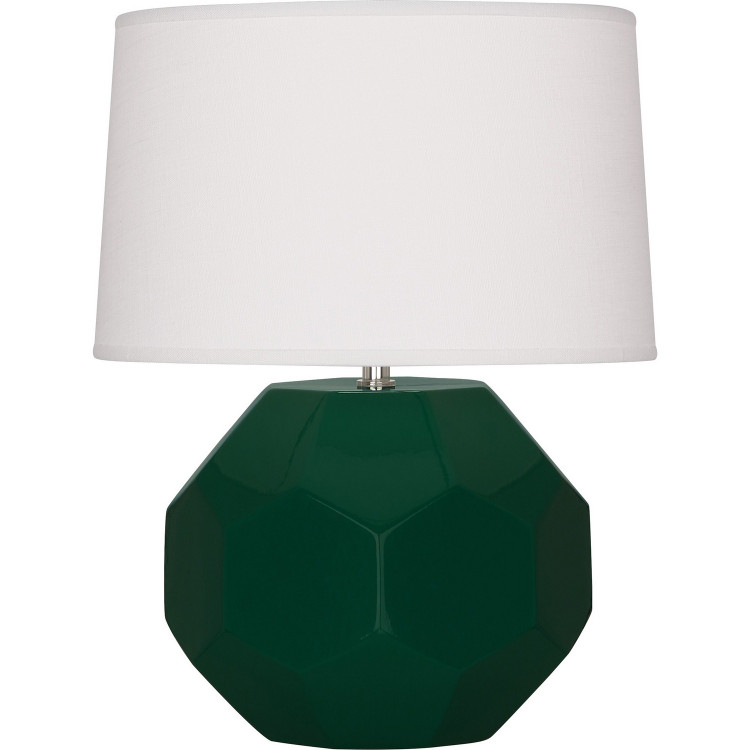 Robert Abbey - JU02 - One Light Accent Lamp - Small Franklin - Jungle Glazed Ceramic