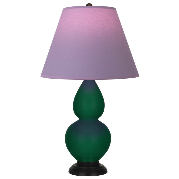 Robert Abbey - JU11L - One Light Accent Lamp - Small Double Gourd - Jungle Glazed Ceramic w/Deep Patina Bronze