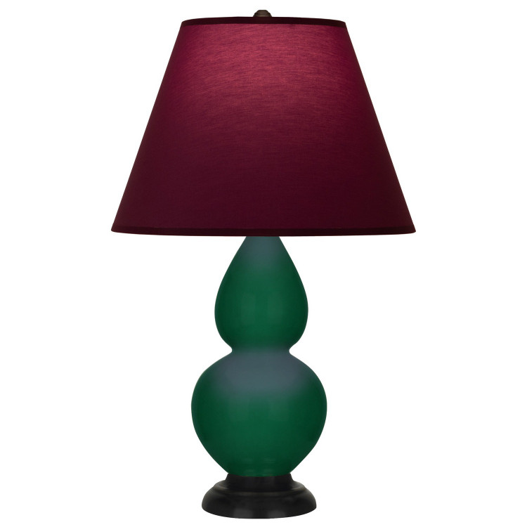 Robert Abbey - JU11P - One Light Accent Lamp - Small Double Gourd - Jungle Glazed Ceramic w/Deep Patina Bronze