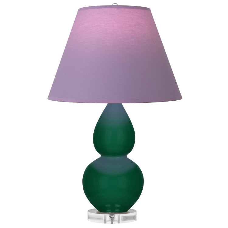 Robert Abbey - JU13L - One Light Accent Lamp - Small Double Gourd - Jungle Glazed Ceramic w/Lucite