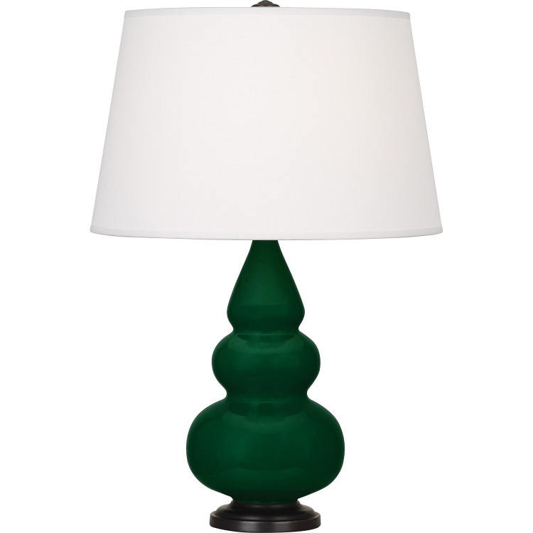 Robert Abbey - JU31X - One Light Accent Lamp - Small Triple Gourd - Jungle Glazed Ceramic w/Deep Patina Bronze