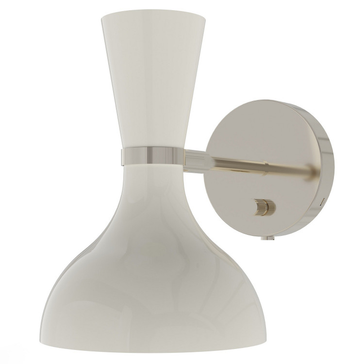Robert Abbey - LY06LY - One Light Wall Sconce - Clare - Polished Nickel w/Lily Painted