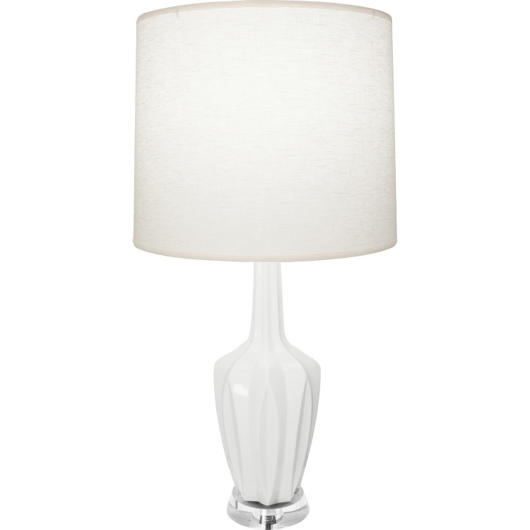 Robert Abbey - LY35 - One Light Accent Lamp - Small Emma - Lily Glazed Ceramic w/Polished Nickel
