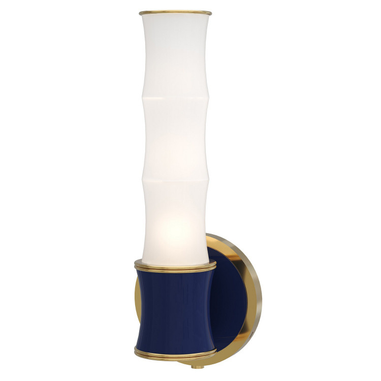 Robert Abbey - MB68 - One Light Wall Sconce - Kane - Midnight Blue w/Modern Brass